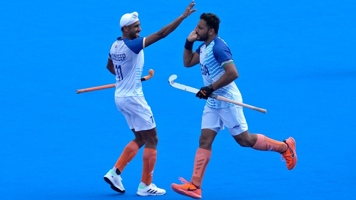 India take on Great Britain in the men's hockey event at the 2024 Paris Olympics. AP India take on Great Britain in the men's hockey event at the 2024 Paris Olympics. AP
