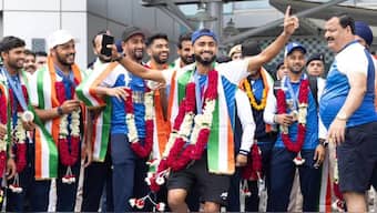 Indian men's hockey team returned to India after winning bronze at Paris Olympics 2024. Hockey India image