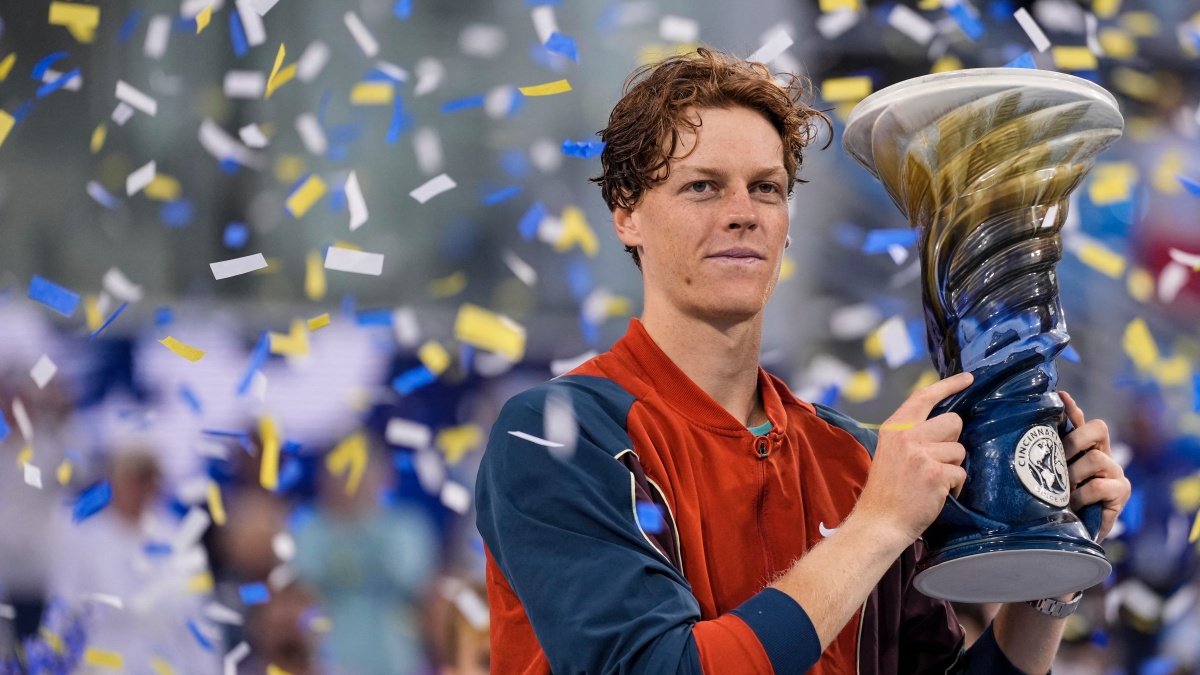 Jannik Sinner won his 15th career title by beating Frances Tiafoe in Cincinnati. Image: USA Today Sports/Reuters Jannik Sinner won his 15th career title by beating Frances Tiafoe in Cincinnati. Image: USA Today Sports/Reuters