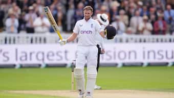 England's Joe Root celebrates scoring his 33rd Test century on Thursday. AP 