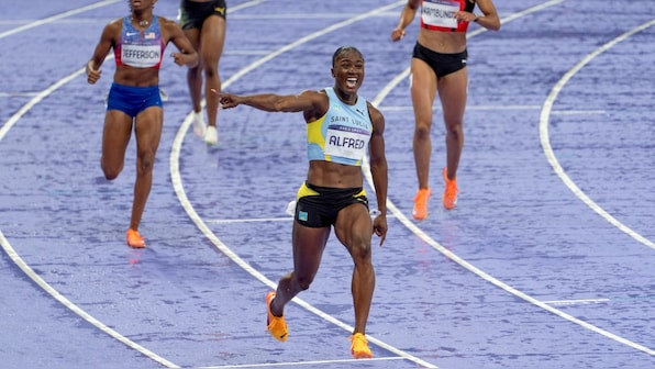  Alfred wins St Lucia's first-ever medal with stunning 100m victory; more gold for Biles, Ledecky