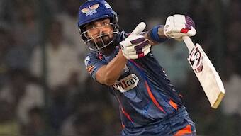 KL Rahul scored 520 runs from 14 matches for LSG in IPL 2024. PTI image 