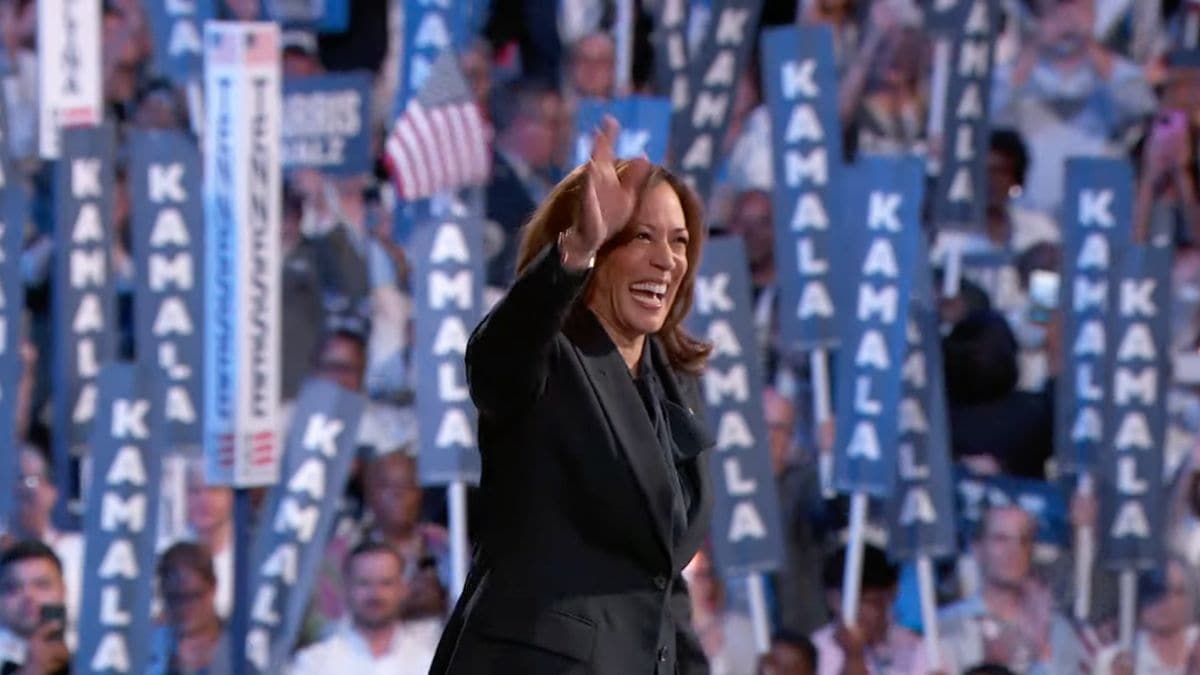 Kamala Harris takes the stage at Democratic National Convention for