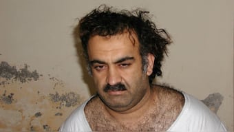 Khalid Sheikh Mohammed, the alleged September 11 mastermind, is seen shortly after his capture during a raid in Pakistan, March 1, 2003 in this photo. File Image/AP