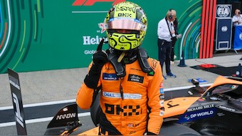 McLaren driver Lando Norris is on pole for the Dutch Grand Prix. AP