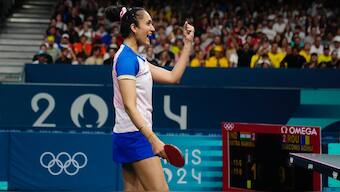 File image of Manika Batra during the Paris Olympics. AP