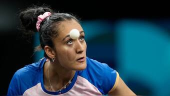 Japan's Miu Hirano was too strong for Manika Batra in her last 16 game at Paris Olympics. AP   `