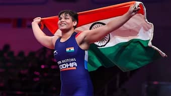 Mansi Lather won gold in women's freestyle 73 kg at U17 World Wrestling Championships 2024. Image: Nayab Singh Saini on X