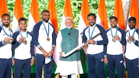 Watch: Indian hockey team presents PM Narendra Modi with signed stick in meet with Olympians