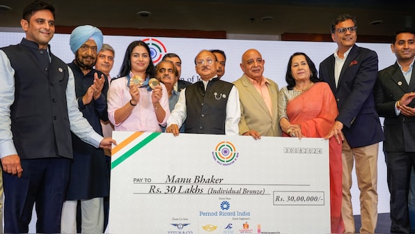 NRAI felicitates Olympic medallists Manu Bhaker, Swapnil Kusale, Sarabjot Singh, gives cash awards