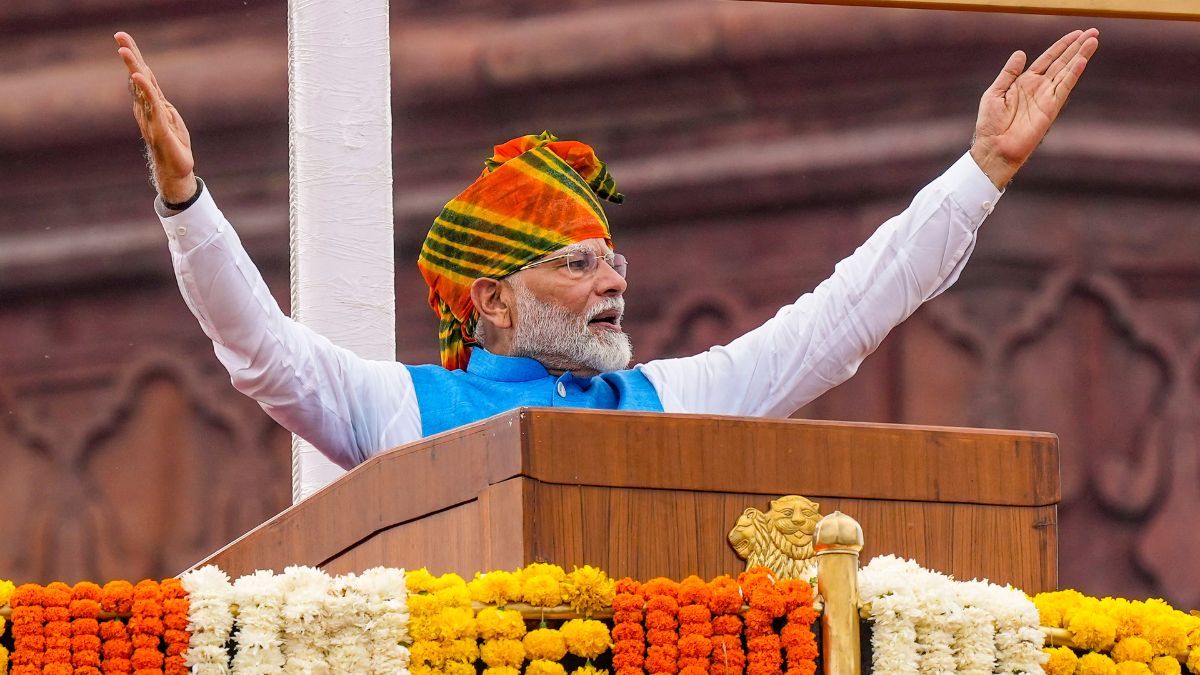 Prime Minister Narendra Modi broke his own record for the longest Independence Day Speech ever delivered by any Indian prime minister. PTI Prime Minister Narendra Modi broke his own record for the longest Independence Day Speech ever delivered by any Indian prime minister. PTI