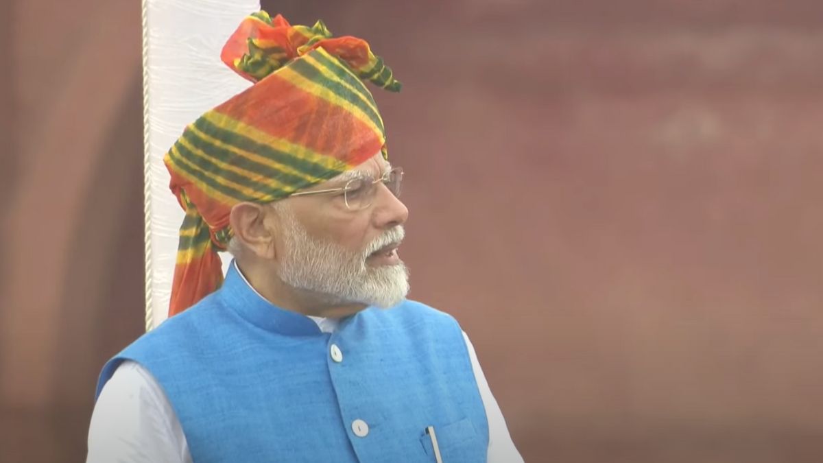 PM Modi spoke extensively about India's growth trajectory and other crucial issues from the ramparts fo the Red Fort. Image source: PM Narendra Modi/YouTube PM Modi spoke extensively about India's growth trajectory and other crucial issues from the ramparts fo the Red Fort. Image source: PM Narendra Modi/YouTube