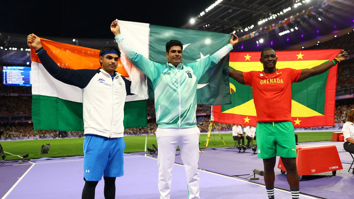 India's Neeraj Chopra won silver in the Paris Olympics men's javelin throw final while Pakistan's Arshad Nadeem and Grenada's Anderson Peters won gold and bronze respectively. Reuters India's Neeraj Chopra won silver in the Paris Olympics men's javelin throw final while Pakistan's Arshad Nadeem and Grenada's Anderson Peters won gold and bronze respectively. Reuters