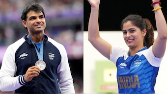 Neeraj Chopra and Manu Bhaker collectively won three medals at Paris Olympics. AP/Reuters