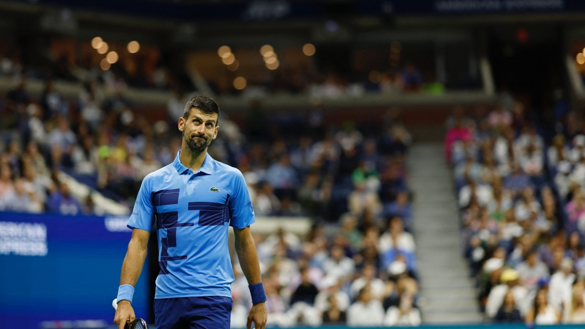 Novak Djokovic looks at a replay between points against Alexei Popyrin in a men's singles match at the US Open. USA TODAY Sports/Reuters Novak Djokovic looks at a replay between points against Alexei Popyrin in a men's singles match at the US Open. USA TODAY Sports/Reuters