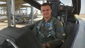 Oleksiy Mes was one of the few pilots trained to fly the F-16s that had arrived in Ukraine earlier this month. X/front_ukrainian