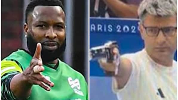 Kieron Pollard, Akeal Hosein copy Turkish shooter Yusuf Dikec's iconic gunpoint pose