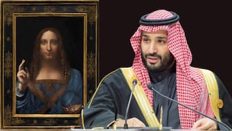 Saudi Arabia's crown prince Mohammad bin Salman owns Leonardo da Vinci's Salvator Mundi. Image sources: Christie's/Reuters