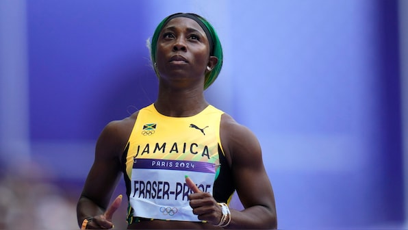 Why did Shelly-Ann Fraser-Pryce not compete in women's 100m at Paris Olympics?