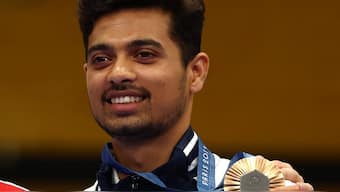 Swapnil Kusale won a bronze medal in Men's 50m Rifle 3 Positions event at the Paris Olympics. PTI