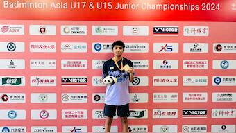 Tanvi Patri won the U-15 girls singles title at the Badminton Asia U-17 & U-15 Junior Championships. Image: BAI