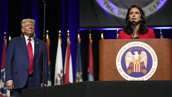 Former Rep. Tulsi Gabbard of Hawaii, who ran for 2020 Democrat US presidential election, has endorsed Donald Trump's presidential bid. File Image / AP