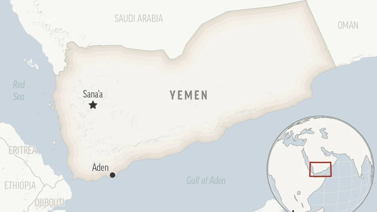 This is a locator map for Yemen with its capital, Sanaa. AP This is a locator map for Yemen with its capital, Sanaa. AP