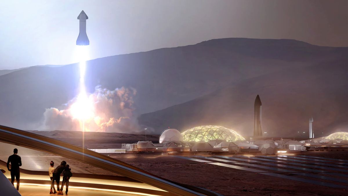 An artistic depiction or a settlement on Mars (Photo: SpaceX) An artistic depiction or a settlement on Mars (Photo: SpaceX)