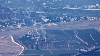 This picture taken from northern Israel shows smoke billowing during Israeli bombardment of the Wazzani river area in southern Lebanon on August 6, 2024, amid continuing cross-border clashes between Israeli troops and Lebanon's Hezbollah fighters. AFP