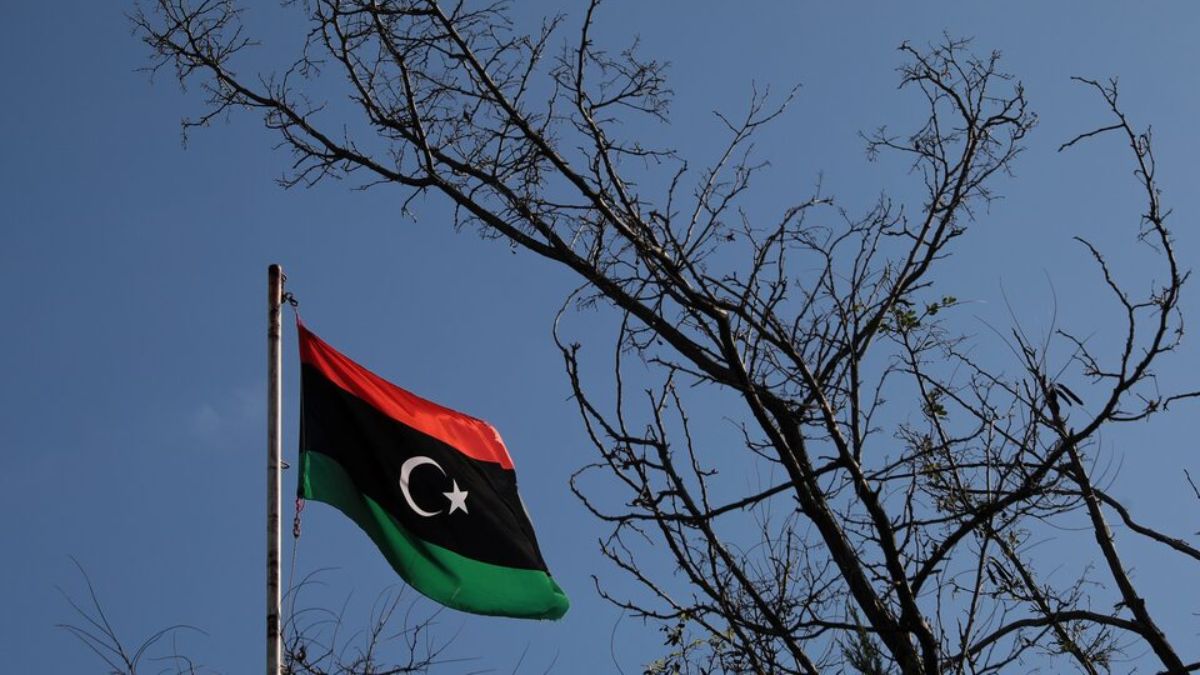 A Libyan flag flutters atop the Libyan Consulate in Athens. Image used for representative purpose A Libyan flag flutters atop the Libyan Consulate in Athens. Image used for representative purpose