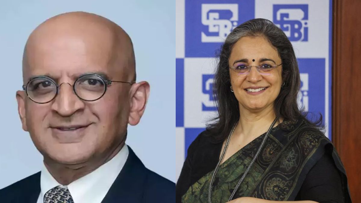 Dhaval Buch (left), his wife and SEBI chief, Madhabi Puri. File Photos Dhaval Buch (left), his wife and SEBI chief, Madhabi Puri. File Photos