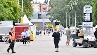 General view shows outside of Happel stadium after Taylor Swift's three concerts this week were canceled after the government confirmed a planned attack at the stadium in Vienna, Austria, August 8, 2024. REUTERS