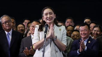 Pheu Thai Party's leader Paetongtarn Shinawatra reacts during a press conference after the Thai parliament confirms her as the country's next prime minister, in Bangkok, Thailand August 16, 2024. REUTERS/File Photo