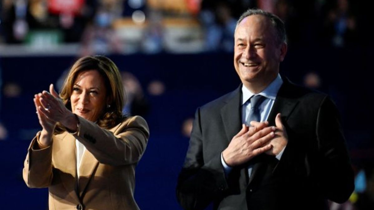 US Presidential election candidate Kamala Harris and her Doug Emhoff. Reuters US Presidential election candidate Kamala Harris and her Doug Emhoff. Reuters