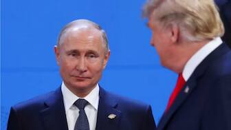 US President Donald Trump with Russian president Vladimir Putin. Reuters File 