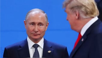 US President-elect Donald Trump with Russian president Vladimir Putin. File Photo. Reuters 
