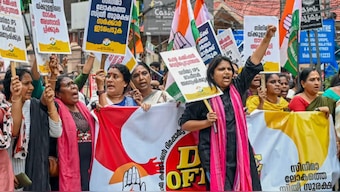 INC's women workers during a protest demanding calls for the inquiry and arrests after MeToo allegations were raised within the Malyalam film industry. PTI/File Photo