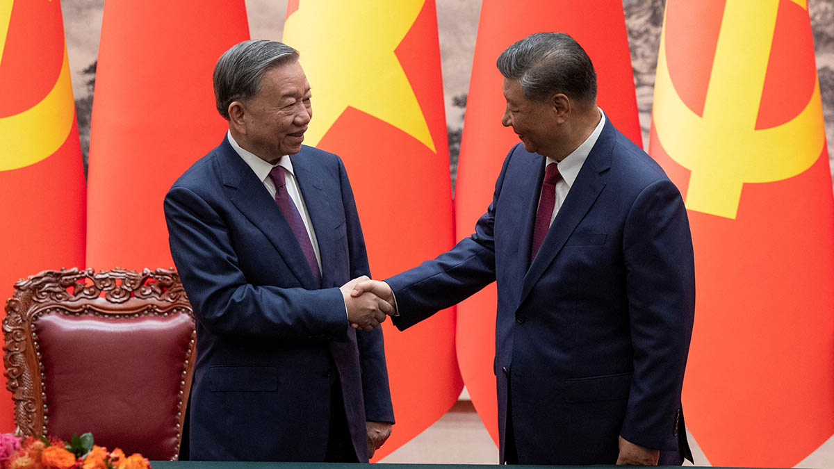 (File) Chinese President Xi Jinping and Vietnam's President To Lam shake hands after a signing ceremony at the Great Hall of the People in Beijing, China on 19 August 2024. Reuters (File) Chinese President Xi Jinping and Vietnam's President To Lam shake hands after a signing ceremony at the Great Hall of the People in Beijing, China on 19 August 2024. Reuters