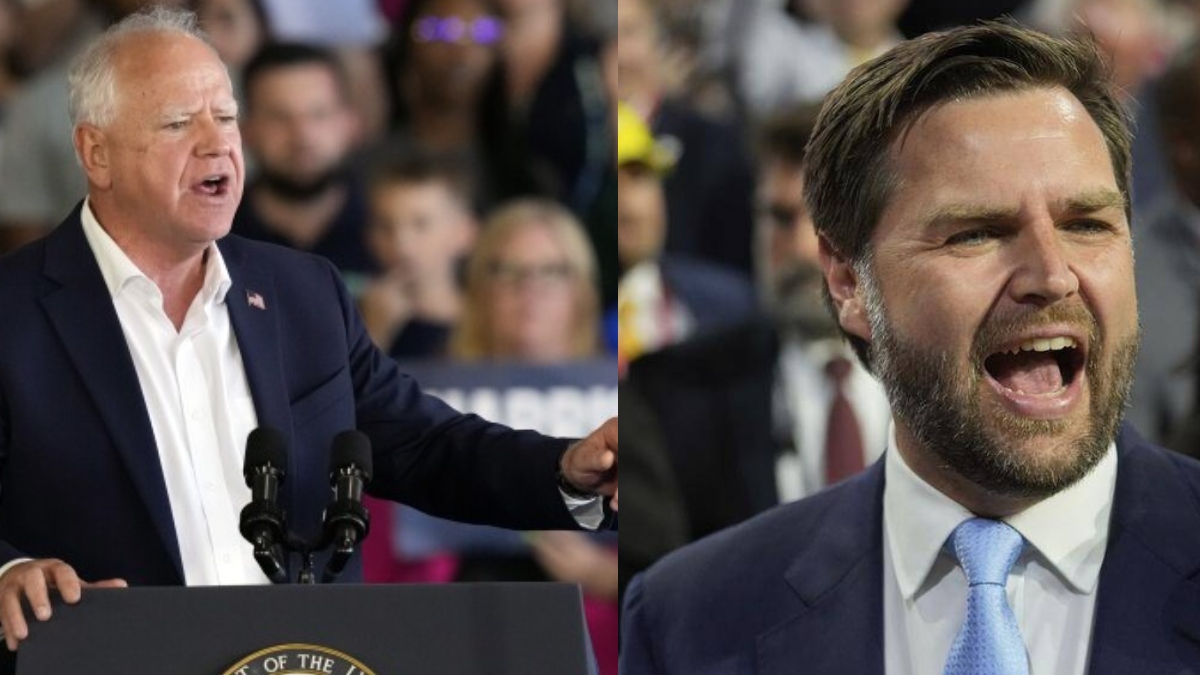 Demorcats VIce Presidential Nominee Tim Walz (Left) and GOP's VP nominee JD Vance (Right). AP Demorcats VIce Presidential Nominee Tim Walz (Left) and GOP's VP nominee JD Vance (Right). AP