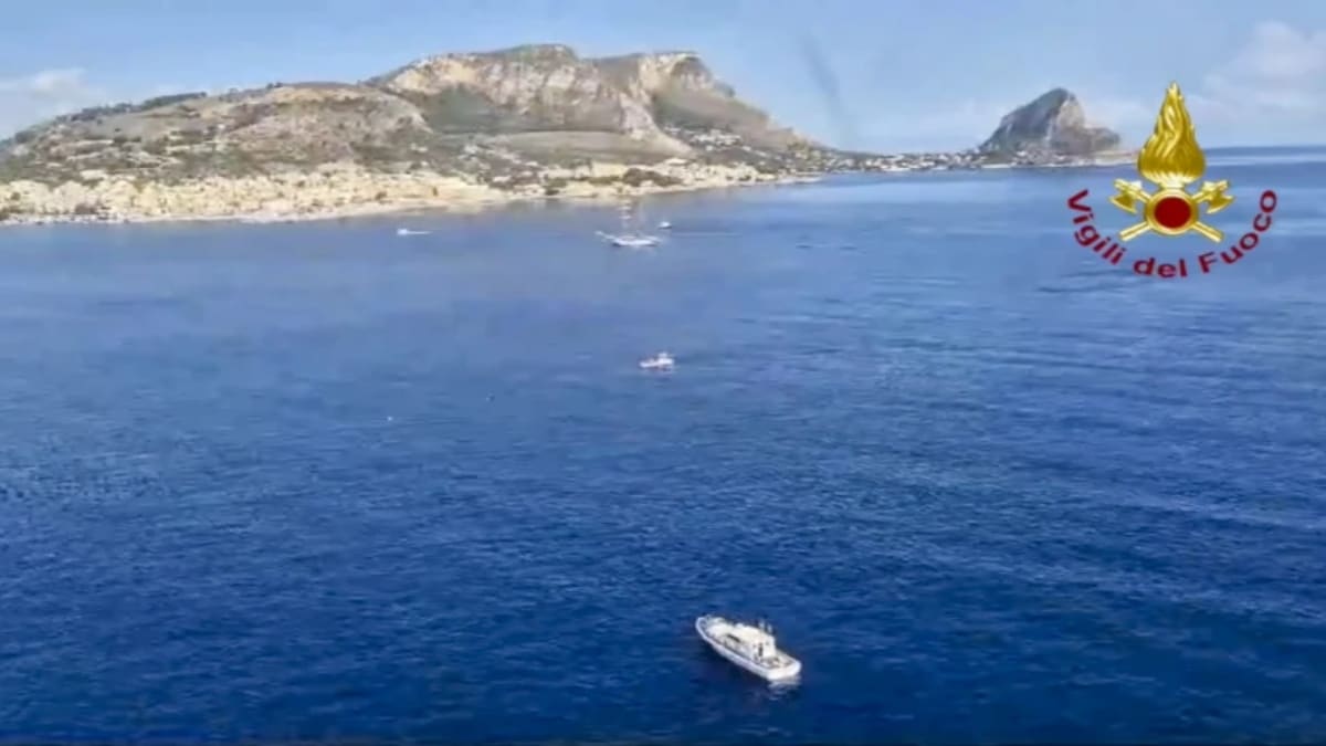 1 dead, 6 missing and 15 rescued after luxury British yacht sinks off the coast of Sicily