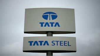  A Tata Steel sign is seen outside their plant in Scunthorpe northern England, October 15, 2014. File Image / Reuters