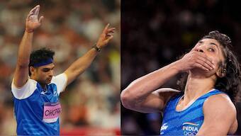 Neeraj Chopra shared his reactions on Vinesh Phogat's disqualification after his men's javelin throw final. Reuters/PTI