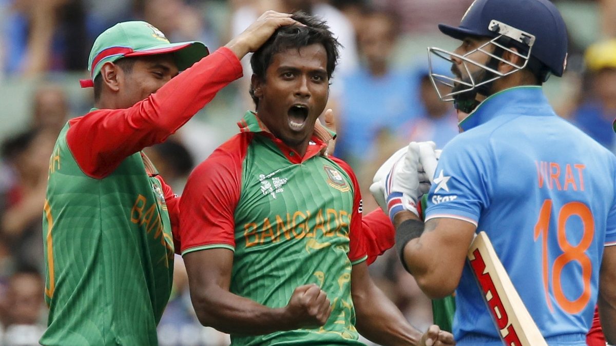 Virat Kohli was given an animated send-off by Rubel Hossain during the 2015 World Cup India-Bangladesh quarter-final. Reuters Virat Kohli was given an animated send-off by Rubel Hossain during the 2015 World Cup India-Bangladesh quarter-final. Reuters