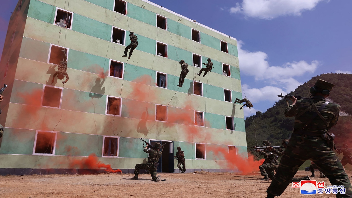 Soldiers training at a base for the special operation armed forces of the Korean People's Army (KPA) at an undisclosed location in North Korea. AFP/ KCNA Soldiers training at a base for the special operation armed forces of the Korean People's Army (KPA) at an undisclosed location in North Korea. AFP/ KCNA