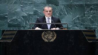 Azerbaijan's Foreign Minister Jeyhun Bayramov addressed peace efforts with Armenia during his speech at the UN General Assembly
Leonardo Munoz. AFP