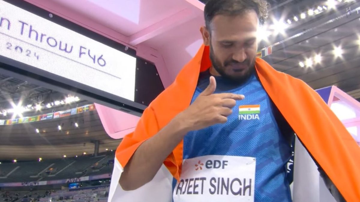 Ajeet Singh won silver in the men's javelin throw F46 final at the Paris Paralympics on Tuesday. Image: X / @anshul_chavan Ajeet Singh won silver in the men's javelin throw F46 final at the Paris Paralympics on Tuesday. Image: X / @anshul_chavan