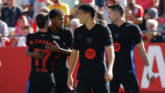 Barcelona are perfect at the top of La Liga standings with five wins in five matches, latest coming against Girona. AP