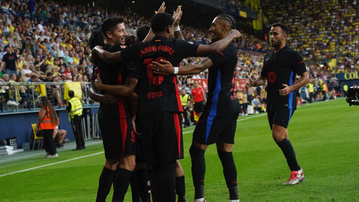 European football roundup Barca rout Villarreal, AC Milan snap derby