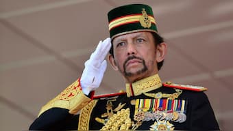 (File) Brunei's Sultan Hassanal Bolkiah dressed in full military regalia. AP