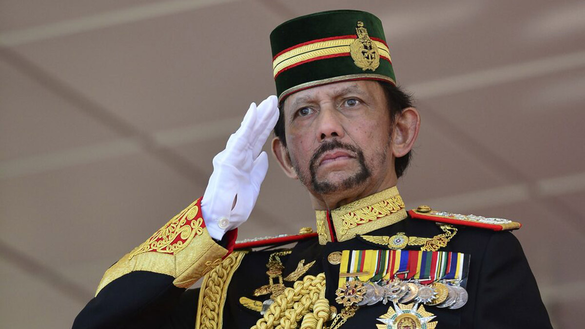 (File) Brunei's Sultan Hassanal Bolkiah dressed in full military regalia. AP (File) Brunei's Sultan Hassanal Bolkiah dressed in full military regalia. AP
